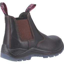 Hard Yakka Banjo Size 8 Womens Brown Water-Resistant Steel Toe Cap Safety Dealer Boots