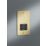 Knightsbridge  2-Gang Dual Voltage Shaver Socket 115 V / 230V Brushed Brass with Black Inserts