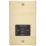 Knightsbridge  2-Gang Dual Voltage Shaver Socket 115 V / 230V Brushed Brass with Black Inserts