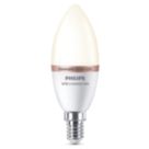 Philips Warm White C37 E14 E14 Candle LED Smart Light Bulb 4.9W 470lm