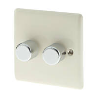 British General  2-Gang 2-Way LED Dimmer Switch  Cream