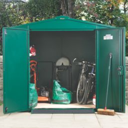 Asgard Gladiator 7' 6" x 7' 6" (Nominal) Apex Metal Shed Green