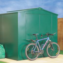 Asgard Gladiator 7' 6" x 7' 6" (Nominal) Apex Metal Shed Green