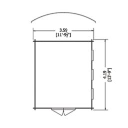 Shire Kilburn 12' x 14' (Nominal) Arched Timber Log Cabin
