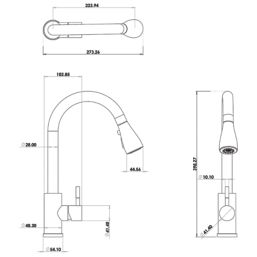 ETAL Luxr  Pull-Out Style Kitchen Mixer Tap Chrome Finish