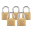 Burg-Wachter  Keyed Alike    Padlocks Brass 50mm 5 Pack