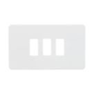 Knightsbridge  3-Module Grid Faceplate Matt White