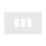 Knightsbridge  3-Module Grid Faceplate Matt White