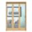 Green & Taylor  3-Door 1-Clear Light Unfinished Oak Wooden Shaker Internal Bi-Fold Door 2060mm x 1446mm