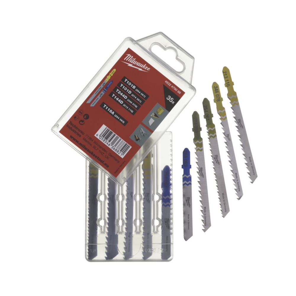 Milwaukee 4932479088 Multi-Material Jigsaw Blade Set 35 Pieces