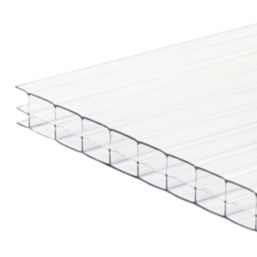 Radmat Building Materials Triplewall Polycarbonate Sheet Clear 690mm x 16mm x 3000mm 3 Pack