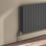 Reina Flat Double 600mm x 1254mm 4369BTU Anthracite Horizontal Designer Radiator