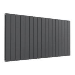 Reina Flat Double 600mm x 1254mm 4369BTU Anthracite Horizontal Designer Radiator