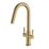 Clearwater Topaz J-Spout Monobloc Mixer Tap Brushed Brass PVD