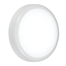 Knightsbridge BT9ACTS Indoor & Outdoor Round LED CCT Adjustable Bulkhead With Microwave Sensor White 9W 730-810lm