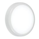 Knightsbridge BT9ACTS Indoor & Outdoor Round LED CCT Adjustable Bulkhead With Microwave Sensor White 9W 730-810lm