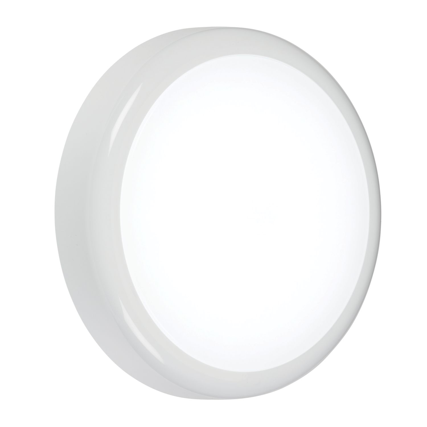 Knightsbridge BT9ACTS Indoor & Outdoor Round LED CCT Adjustable Bulkhead With Microwave Sensor White 9W 730-810lm (779GE)