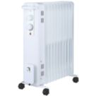 2400W Electric Freestanding Oil-Filled Radiator White