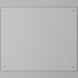 Laura Ashley  Clear with Brushed Chrome Caps Kitchen Splashback 900mm x 750mm x 6mm