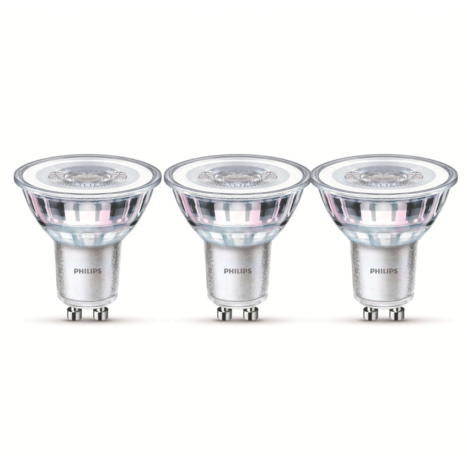Philips GU10 LED Light Bulb 390lm 4.6W 3 Pack (779KR)