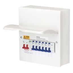 Deta  10-Module 7-Way Populated  Main Switch Consumer Unit with SPD