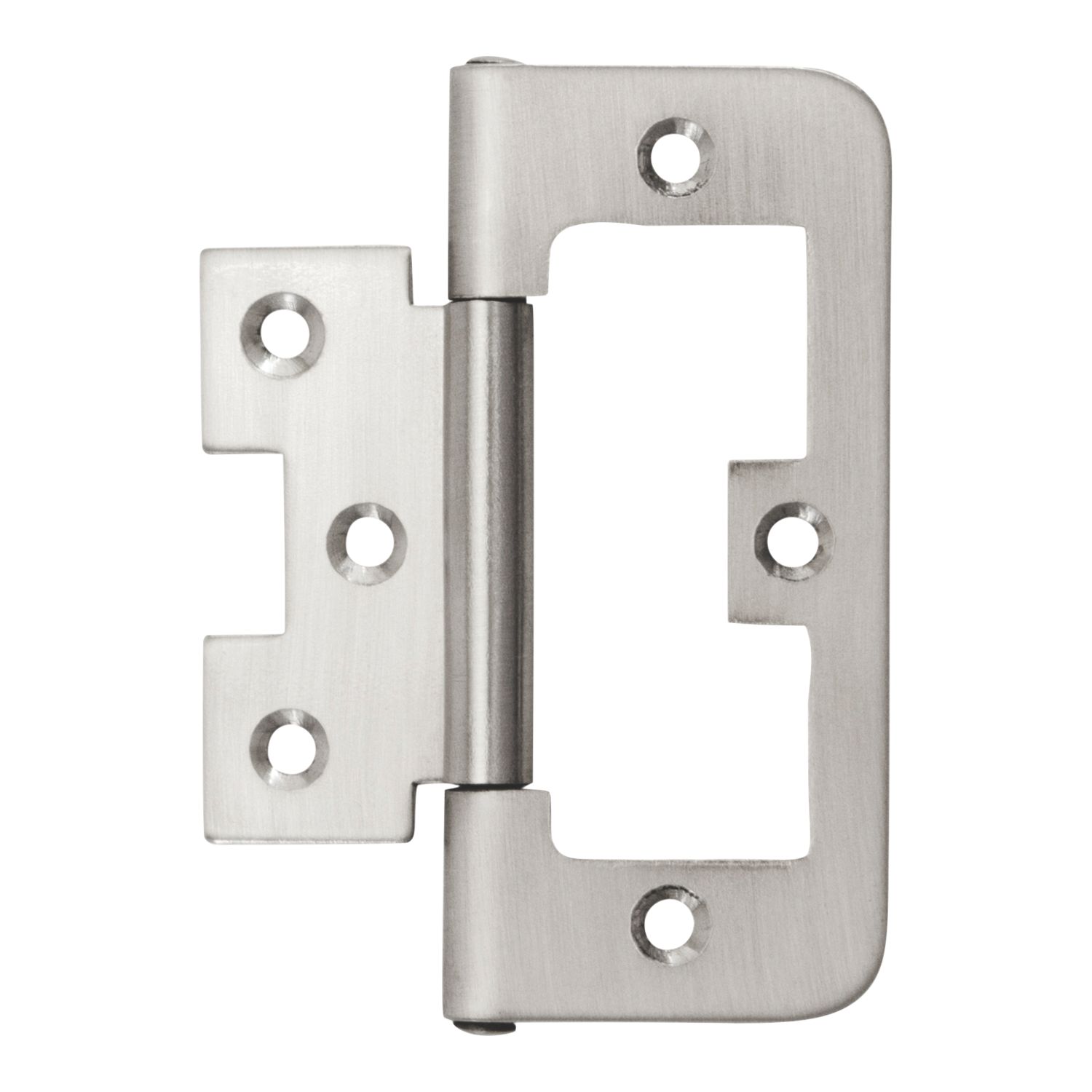 Smith & Locke Satin Nickel Flush Hinges 75mm x 51.5mm 2 Pack (779PX)