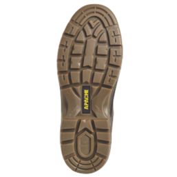 Apache AP715SM Size 11  Brown Water-Resistant Steel Toe Cap Safety Dealer Boots