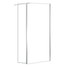Triton Neo  Frameless Showerwall & Swivel Panel Chrome 800mm x 2015mm