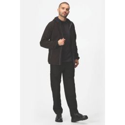 Regatta Navigate Hooded Zip Fleece Black/Seal Grey Medium 39.5" Chest