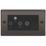 British General Nexus Metal 2-Gang Triplex TV Socket Black Nickel