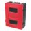 Double Fire Extinguisher Cabinet 585mm x 270mm x 720mm Red/Black