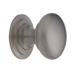 Fingertip Design Victorian Mushroom Cupboard Knob Satin Stainless Steel 38mm