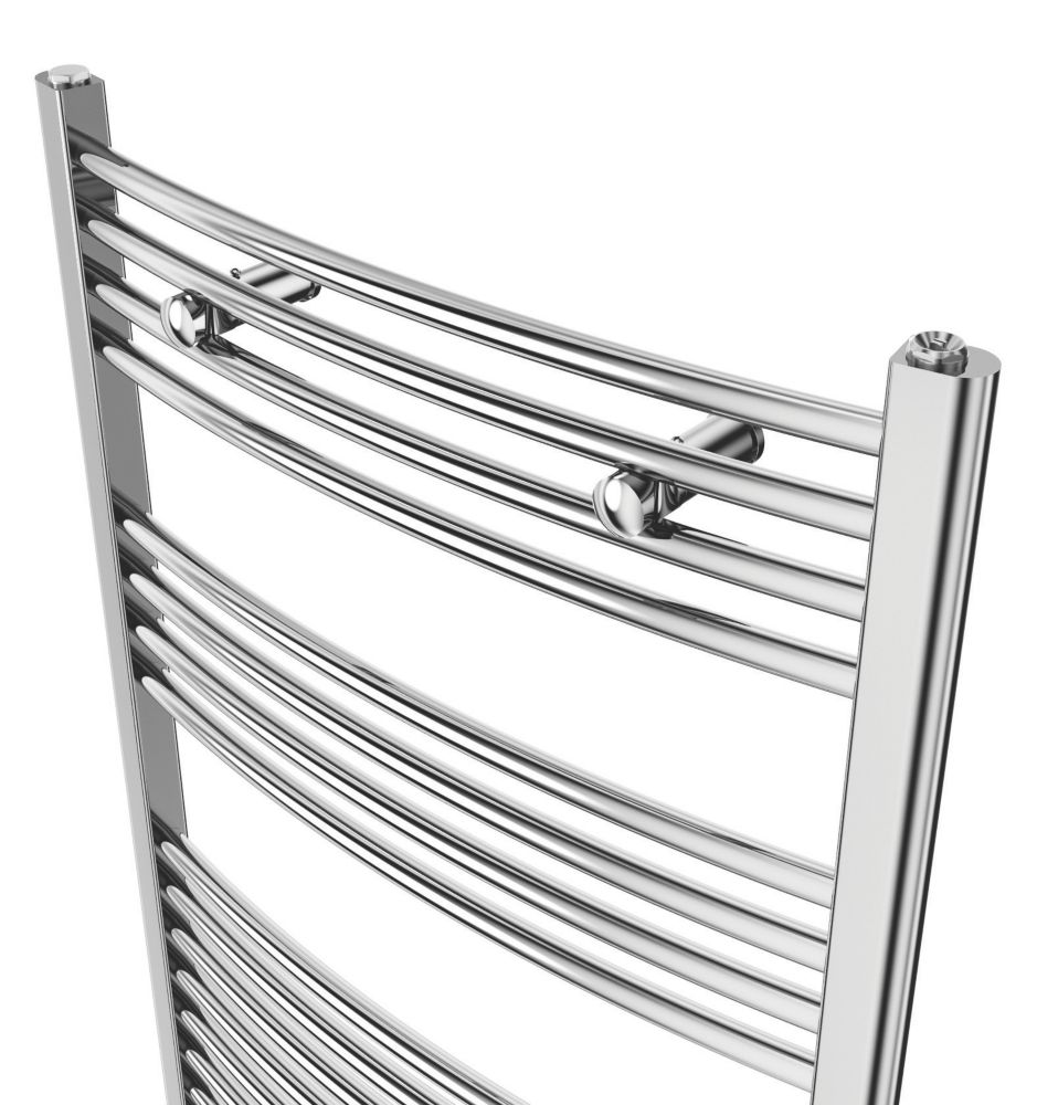 Blyss Curved Towel Radiator 1100mm x 600mm Chrome 1303BTU Screwfix