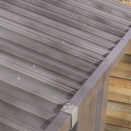 Rowlinson  Brentvale  7' x 2' 6" (Nominal) Apex Metal Shed Grey