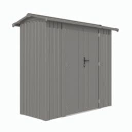 Rowlinson  Brentvale  7' x 2' 6" (Nominal) Apex Metal Shed Grey