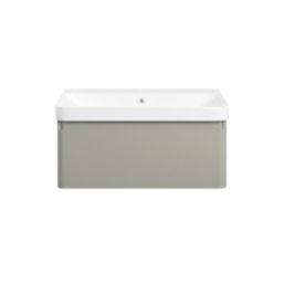 Essentials Genoa Vanity Unit with Basin Matt Latte 805mm x 460mm x 360mm
