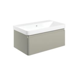 Essentials Genoa Vanity Unit with Basin Matt Latte 805mm x 460mm x 360mm