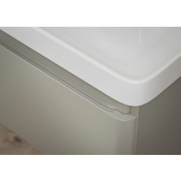 Essentials Genoa Vanity Unit with Basin Matt Latte 805mm x 460mm x 360mm