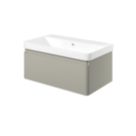 Essentials Genoa Vanity Unit with Basin Matt Latte 805mm x 460mm x 360mm