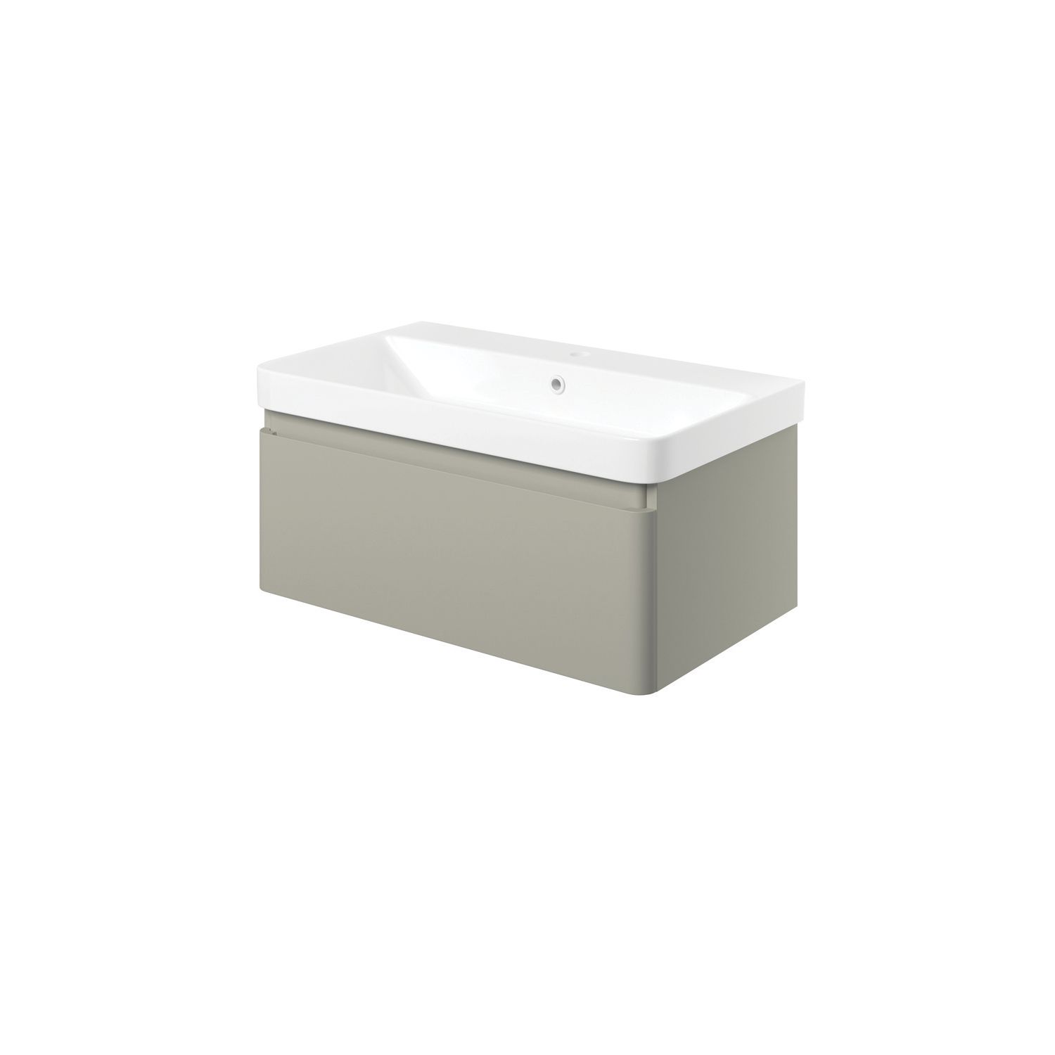 Essentials Genoa Vanity Unit with Basin Matt Latte 805mm x 460mm x 360mm (780EY)