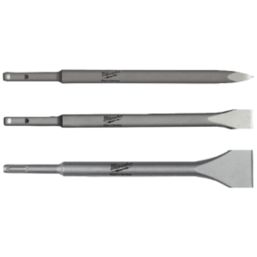 Milwaukee SDS Plus Shank Chisel Set 3 Pieces