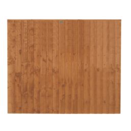 Forest Vertical Board Closeboard  Fence Panels Golden Brown 6' x 5' Pack of 3
