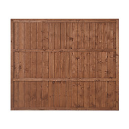Forest Vertical Board Closeboard  Garden Fencing Panel Golden Brown 6' x 5' Pack of 3