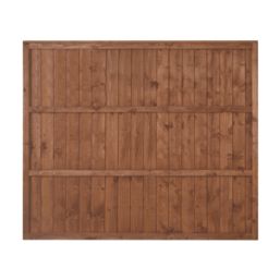Forest Vertical Board Closeboard  Fence Panels Golden Brown 6' x 5' Pack of 3
