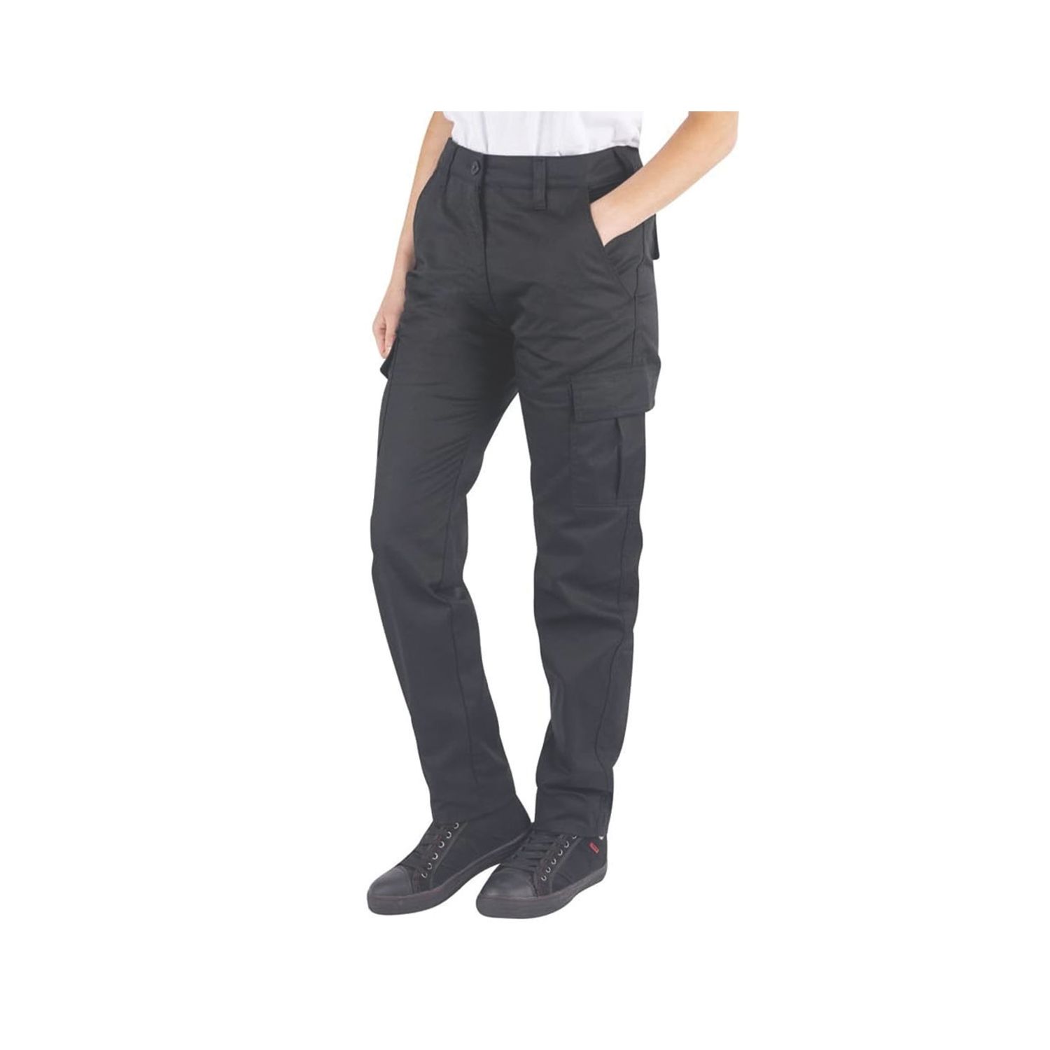 Lee Cooper LCLPNT241 Womens Cargo Trousers Black Size 10 30" L (780HU)