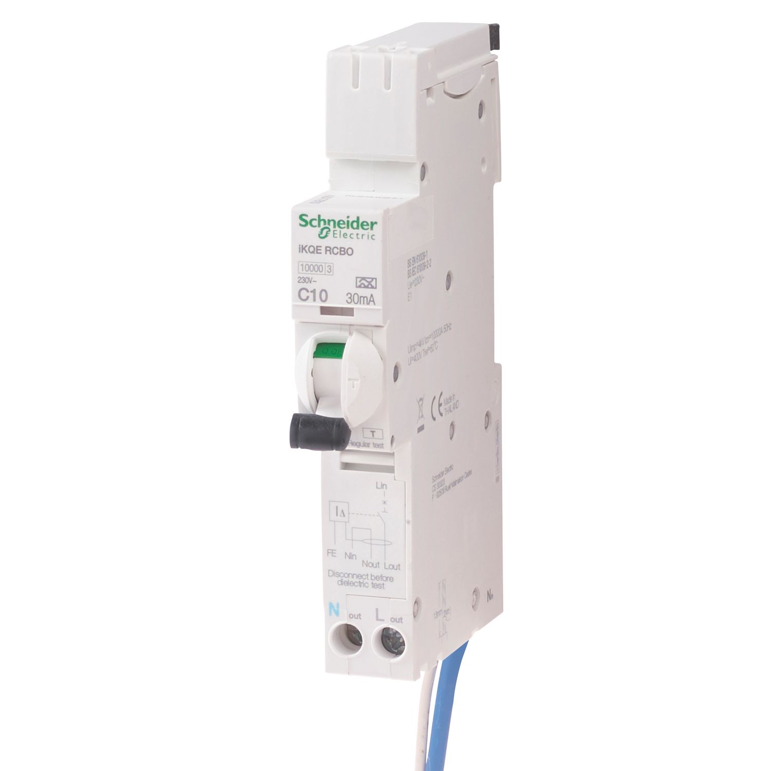 Schneider Electric iKQ 10A 30mA Type A SP & N C Curve RCBOs (780HV)