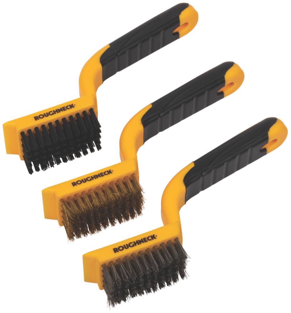 Roughneck Wide Wire Brush Set 3 Pieces