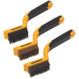 3 piece brass wire brush set