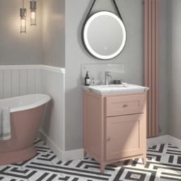 Splashback  Bathroom Splashback Crystal Clear with Satin Chrome Caps 250mm x 600mm x 4mm