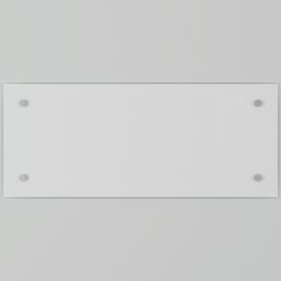 Splashback  Bathroom Splashback Crystal Clear with Satin Chrome Caps 250mm x 600mm x 4mm